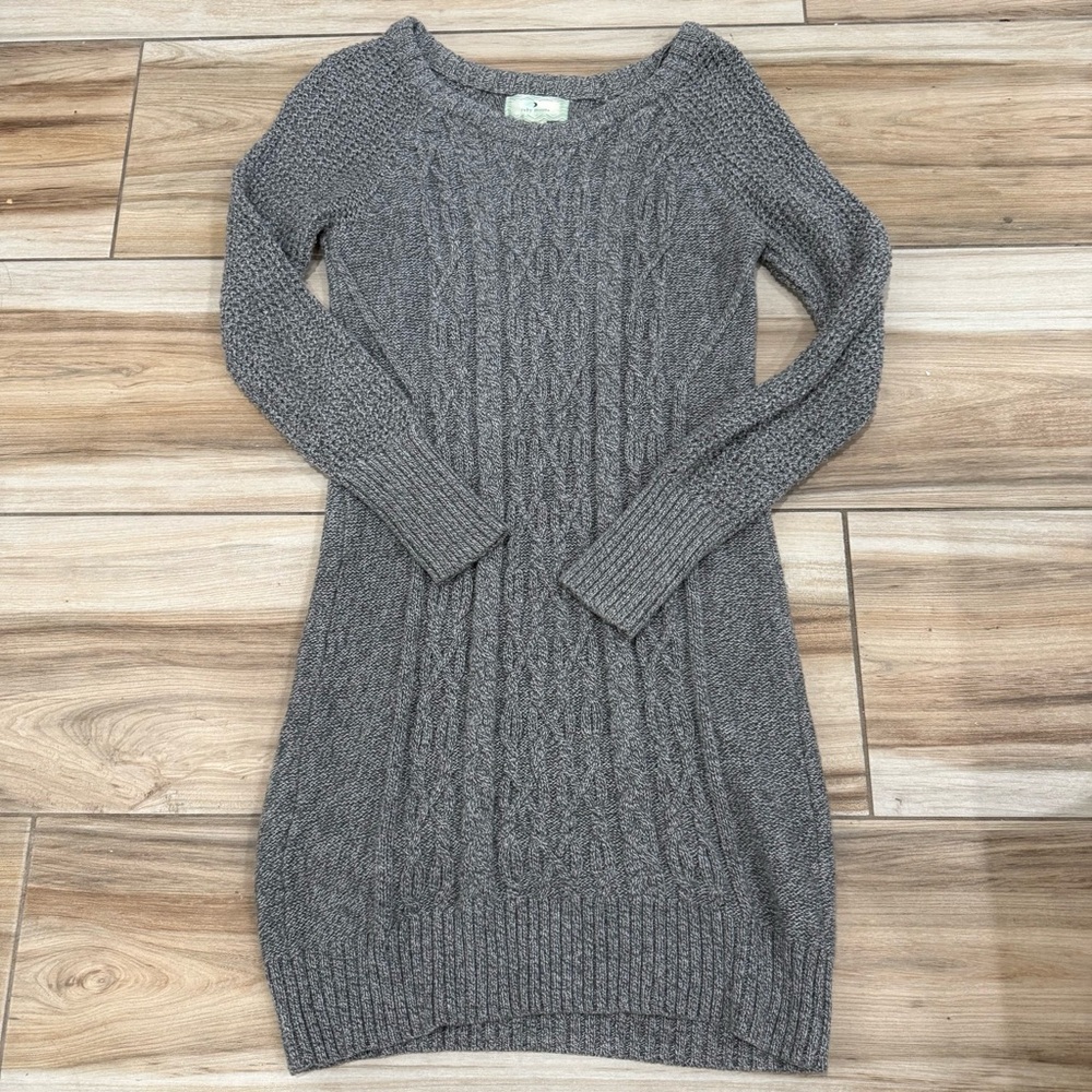 Ruby Moon Gray Cable Knit Dress - image 1